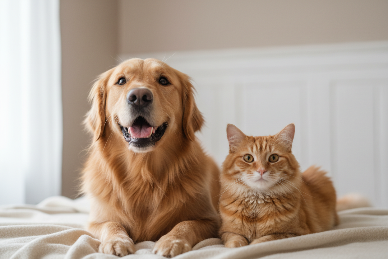 Perro y gato sencillo